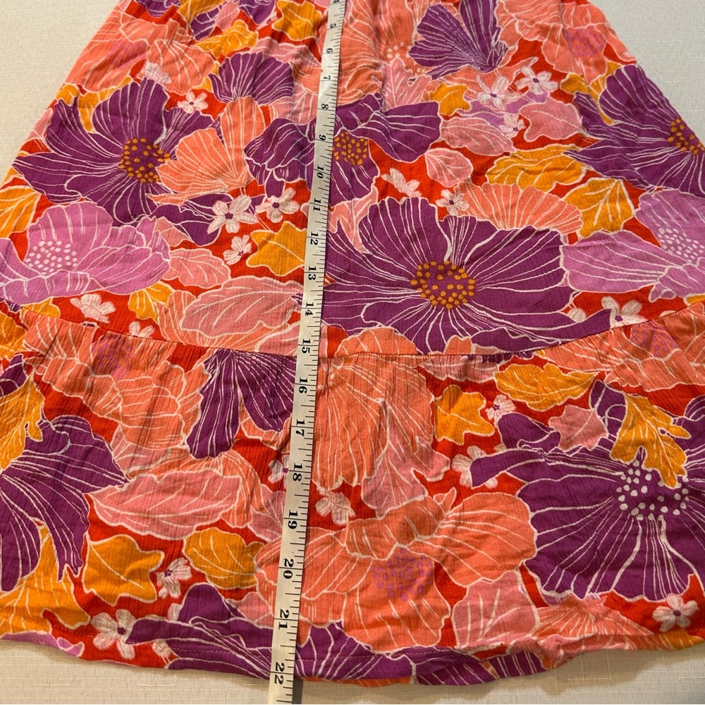 Roxy Floral Boho Tank 🌺 Flowy Summer Top Size S - Picture 9 of 13